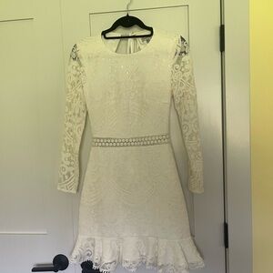 Chalk Gazelle White Lace Dress